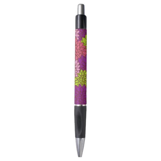 Dahlia Flowers, Colorful Flowers, Floral Pattern Pen (Voorkant Verticaal)