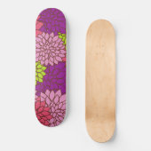 Dahlia Flowers, Colorful Flowers, Floral Pattern Persoonlijk Skateboard (Voorkant)