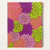 Dahlia Flowers, Colorful Flowers, Floral Pattern Planner (Achterkant)