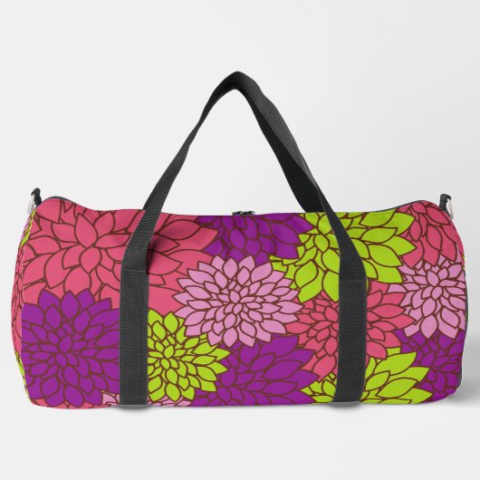 Dahlia Flowers, Colorful Flowers, Floral Pattern Plunjezak (Voorkant)