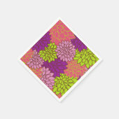 Dahlia Flowers, Colorful Flowers, Floral Pattern Servet (Hoek)