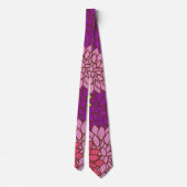 Dahlia Flowers, Colorful Flowers, Floral Pattern Stropdas (Achterkant)