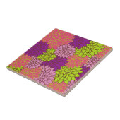 Dahlia Flowers, Colorful Flowers, Floral Pattern Tegeltje (Zijkant)