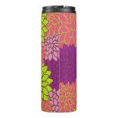 Dahlia Flowers, Colorful Flowers, Floral Pattern Thermosbeker (Achterkant)