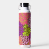 Dahlia Flowers, Colorful Flowers, Floral Pattern Waterfles (Voorkant)