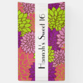 Dahlia Flowers, Colorful Flowers, gezoet 16 Spandoek (Verticaal)