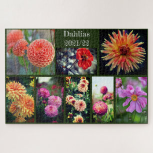 Dahlia Flowers Eight Photo Collage 1014pc Legpuzzel