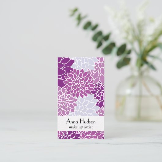 Dahlia Flowers, Floral, Floristry, bloemenwinkel Visitekaartje (Staand voorkant)