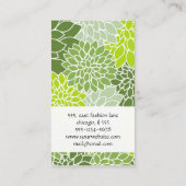 Dahlia Flowers, Floral, Floristry, bloemenwinkel Visitekaartje (Achterkant)