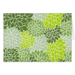 Dahlia Flowers, Flowers Pattern, Green Dahlia