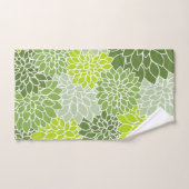 Dahlia Flowers, Flowers Pattern, Green Dahlia Bad Handdoek (Handdoek)