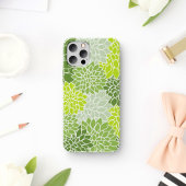 Dahlia Flowers, Flowers Pattern, Green Dahlia Case-Mate iPhone Case