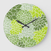 Dahlia Flowers, Flowers Pattern, Green Dahlia Grote Klok (Voorkant)