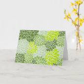 Dahlia Flowers, Flowers Pattern, Green Dahlia Kaart (Gele Bloem)