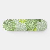 Dahlia Flowers, Flowers Pattern, Green Dahlia Persoonlijk Skateboard (Horizontaal)