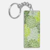 Dahlia Flowers, Flowers Pattern, Green Dahlia Sleutelhanger (Voorkant Links)