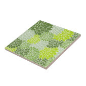 Dahlia Flowers, Flowers Pattern, Green Dahlia Tegeltje (Zijkant)