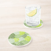 Dahlia Flowers, Flowers Pattern, Green Dahlia Zandsteen Onderzetter (Zijkant)