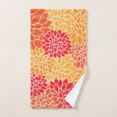 Dahlia Flowers, Flowers Pattern, Oranje Dahlia Bad Handdoek (Handdoek)