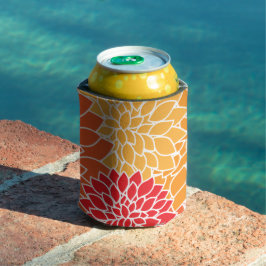 Dahlia Flowers, Flowers Pattern, Oranje Dahlia Blikjeskoeler