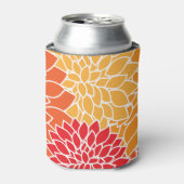 Dahlia Flowers, Flowers Pattern, Oranje Dahlia Blikjeskoeler (Blikje Voorkant)