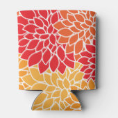 Dahlia Flowers, Flowers Pattern, Oranje Dahlia Blikjeskoeler (Achterkant)