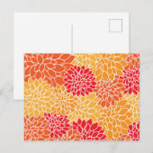 Dahlia Flowers, Flowers Pattern, Oranje Dahlia Briefkaart (Voorkant / Achterkant)