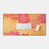 Dahlia Flowers, Flowers Pattern, Oranje Dahlia Bureaumat (Keyboard & Muis)