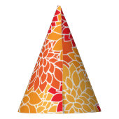 Dahlia Flowers, Flowers Pattern, Oranje Dahlia Feesthoedjes (Achterkant)