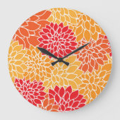 Dahlia Flowers, Flowers Pattern, Oranje Dahlia Grote Klok (Voorkant)