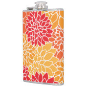 Dahlia Flowers, Flowers Pattern, Oranje Dahlia Heupfles (Links)