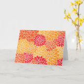 Dahlia Flowers, Flowers Pattern, Oranje Dahlia Kaart (Gele Bloem)