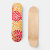 Dahlia Flowers, Flowers Pattern, Oranje Dahlia Persoonlijk Skateboard (Voorkant)