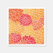 Dahlia Flowers, Flowers Pattern, Oranje Dahlia Servet (Voorkant)