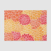Dahlia Flowers, Flowers Pattern, Oranje Dahlia Tissuepapier (Voorkant)