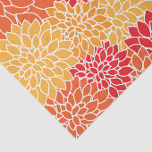 Dahlia Flowers, Flowers Pattern, Oranje Dahlia Tissuepapier (Detail)