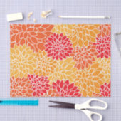 Dahlia Flowers, Flowers Pattern, Oranje Dahlia Tissuepapier (Craft)