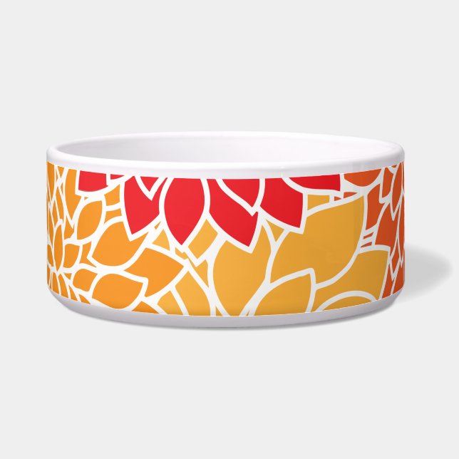 Dahlia Flowers, Flowers Pattern, Oranje Dahlia Voerbakje (Voorkant)