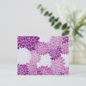 Dahlia Flowers, Flowers Pattern, Paarse Dahlia Briefkaart (Staand voorkant)