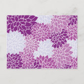 Dahlia Flowers, Flowers Pattern, Paarse Dahlia Briefkaart (Voorkant)