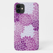 Dahlia Flowers, Flowers Pattern, Paarse Dahlia Case-Mate iPhone Case (Achterkant)