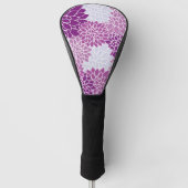 Dahlia Flowers, Flowers Pattern, Paarse Dahlia Golfheadcover (Voorkant)