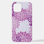 Dahlia Flowers, Flowers Pattern, Paarse Dahlia iPhone Hoesje (Achterkant)
