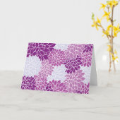 Dahlia Flowers, Flowers Pattern, Paarse Dahlia Kaart (Gele Bloem)
