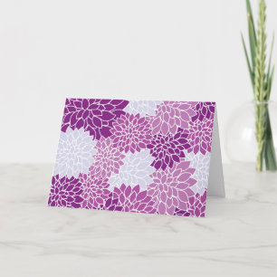 Dahlia Flowers, Flowers Pattern, Paarse Dahlia Kaart