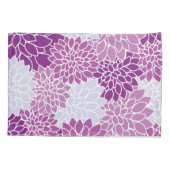 Dahlia Flowers, Flowers Pattern, Paarse Dahlia Kussensloop (Achterkant)