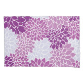 Dahlia Flowers, Flowers Pattern, Paarse Dahlia Kussensloop (Voorkant)