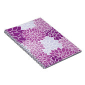 Dahlia Flowers, Flowers Pattern, Paarse Dahlia Notitieboek (Rechterzijde)