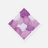 Dahlia Flowers, Flowers Pattern, Paarse Dahlia Servet (Hoek)