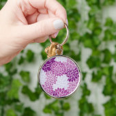Dahlia Flowers, Flowers Pattern, Paarse Dahlia Sleutelhanger (Hand)